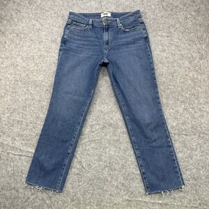 Paige Brigitte Boyfriend Jeans Womens 29 Blue Medium Wash Crop Stretch Denim
